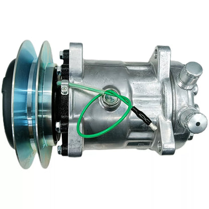 SD7H15 A/C Compressor FF200866 for John Deere 2054 2554 2154D 2454D 2954D 3754D Hitachi ZAXIS210F-3 ZAXIS240F-3 ZAXIS290F-3 ZAXIS370F-3 ZAXIS200F ZAXIS250F