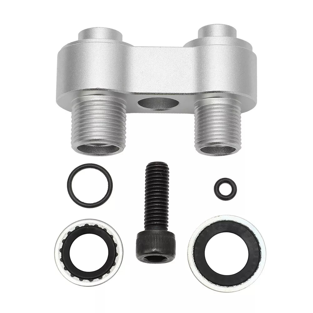 Adaptateur droit pour compresseur de climatisation, en aluminium CNC, pour LS GM R4