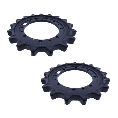 2 Pieces 17 Teeth 8 Bolts Drive Sprocket 7227421 for Bobcat Track Loader T740 T750 T770 T870 - KUDUPARTS
