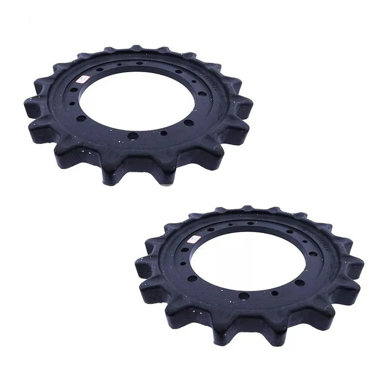 2 Pieces 17 Teeth 8 Bolts Drive Sprocket 7227421 for Bobcat Track Loader T740 T750 T770 T870 - KUDUPARTS