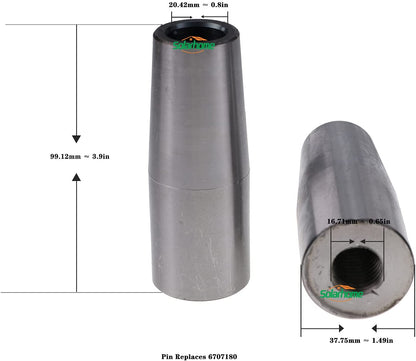 Pin and Bush Kit 1.5 Inch for Bobcat Skid Steer Loader 751 753 763 S130 - KUDUPARTS
