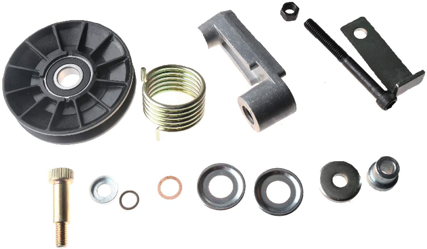 Drive Belt Tensioner 6735884 & Cooling Fan Pulley Kits 6662997 for Bobcat 653 751 753 763 773 7753 S130 S150 S160 S175 S185 S205 T140 T180 T190 - KUDUPARTS