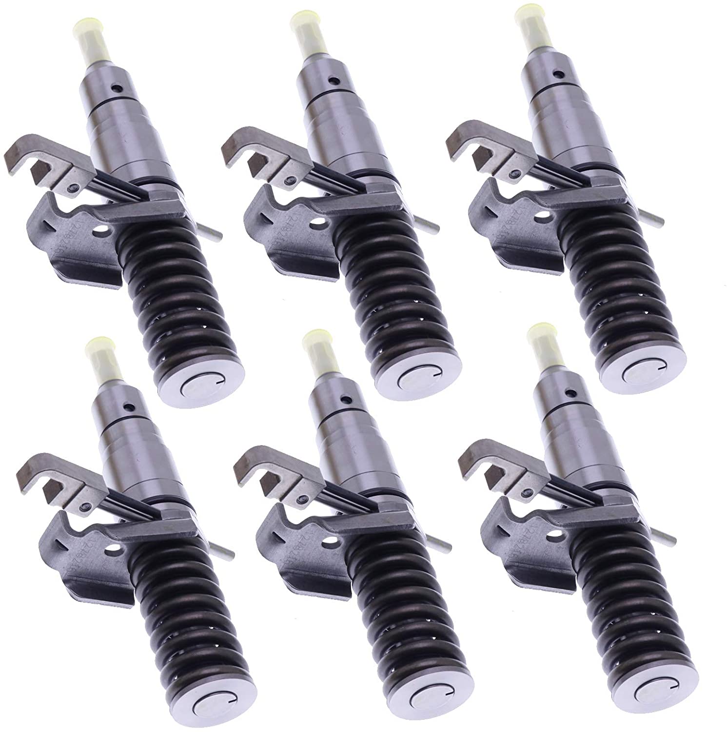 6PCS Fuel Injector 107-7732 127-8216 0R-8682 compatible with Caterpillar 3114 3116 AP-1000 AP-1000B AP-1055B AP-900B BG-2455C BG-245C 446B 446D 320B 322B 322B L 322B LN 322C 322C FM 325B - KUDUPARTS