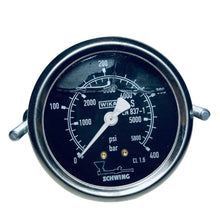 10004662 Pressure Gauge 0-400 Bar for Schwing Concrete Pump BPA/SP 450 500 750 1000 1250 - KUDUPARTS