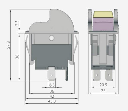 On-Off Toggle Switch SW7A 489105-00 for Delta 11-900 11-950 11-980 11-985 11-990 14-040 17-900 DP400 DP300L 17-950L Drill Press 34-670 36-600 36-977 36-978 36-980 36-981 TS200LS Table Saw - KUDUPARTS