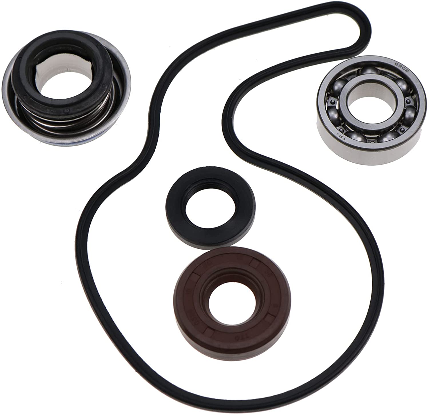 Water Pump Rebuild Kit 3610075 Replacement with Billet Aluminum Water Driver Impeller Seal Compatible with Polaris RZR Sportsman Ranger 800 2008 2009 2010 2011 2012 2013 2014 - KUDUPARTS
