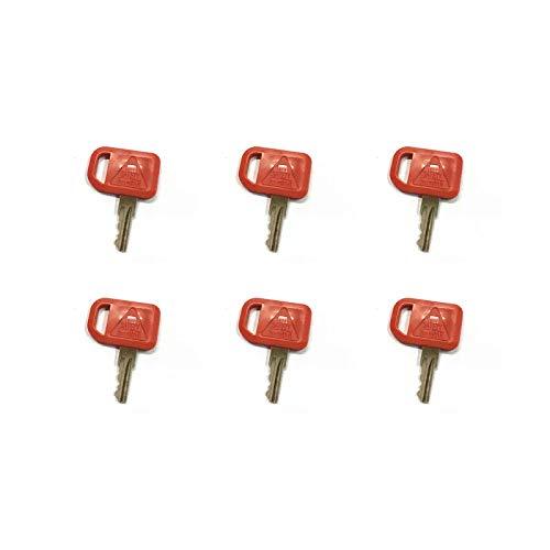 Compatible with (6) Ignition Keys for John Deere Heavy Equipment & Tractors AT195302 AT145929 - KUDUPARTS