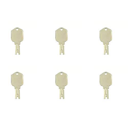 Compatible with (6) Forklift Keys for Clark Yale Hyster Komatsu Gradall Gehl Crown - KUDUPARTS