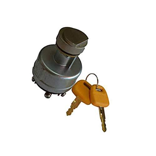 Key Starter Ignition Switch For Hitachi Excavator EX200-1 with 6 Pins 2 Keys - KUDUPARTS