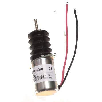 Fuel Shut Off Solenoid AM124377 for John Deere 655 755 756 855 856 375 3375 675 675B 955 4475 5575 6675 7775 F935 - KUDUPARTS