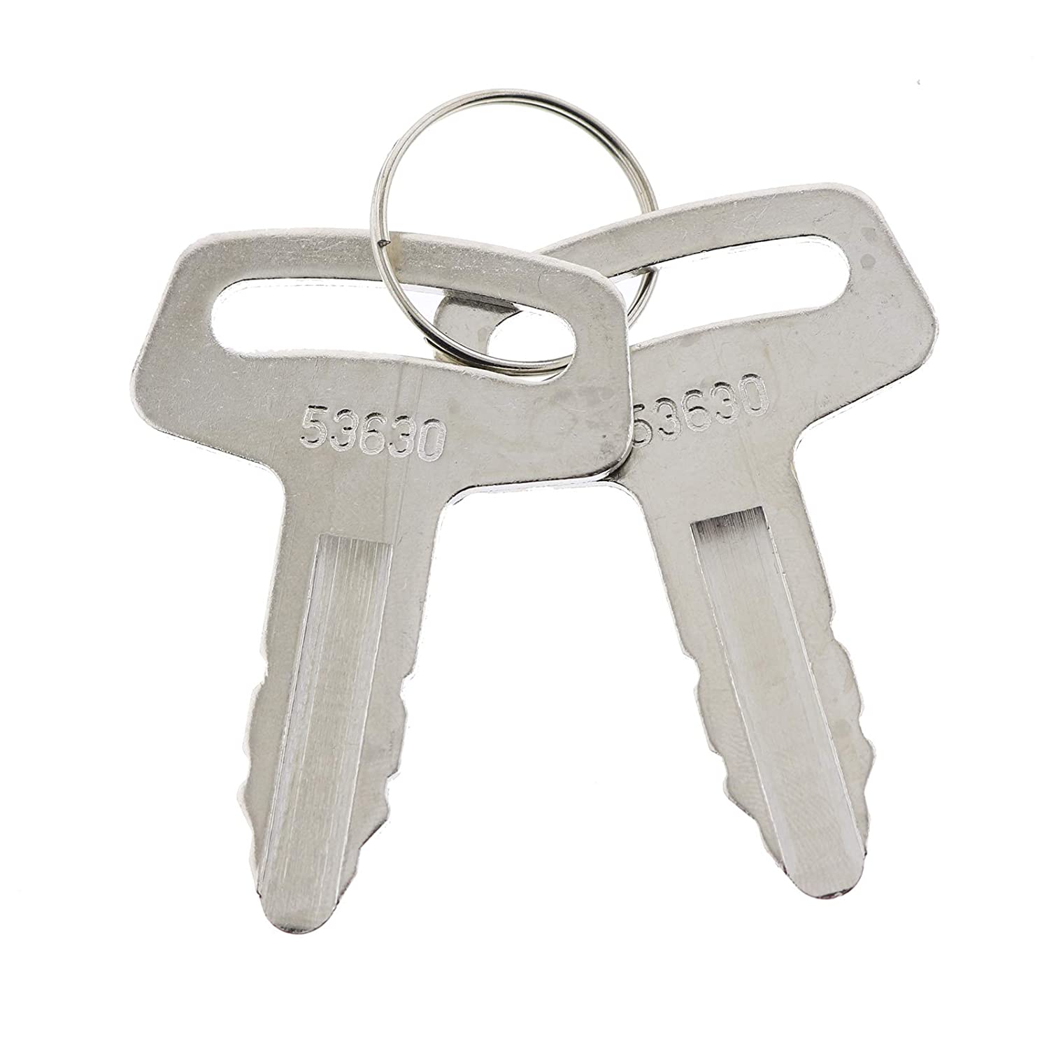 6X Ignition Keys with Key Chain RC101-53630 for Kubota K008 K008-3 KX91-2 KX101 KX121-2 KX151 KX161-2 KX41H R310 R400B R410 R420 R510 R520 KH101 KH151 KH170 KH35H KH41 KH51 - KUDUPARTS