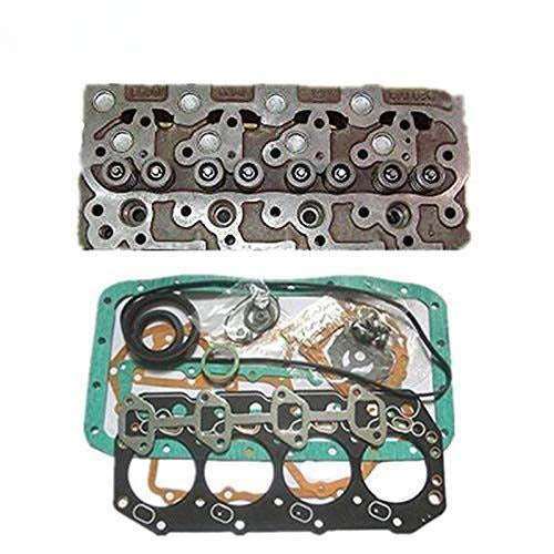 New Complete Diesel Cylinder Head + Full Gasket Set For Kubota V1702 Engine - KUDUPARTS