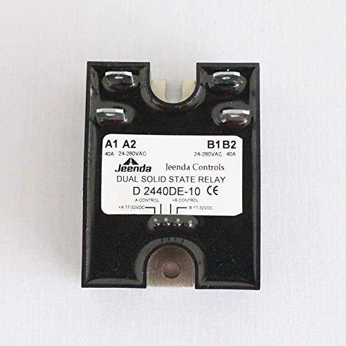 Dual Solid State Relay SSR 17-32VDC Input 280VAC 40A for Random Replace Crydom D2440DE-10 - KUDUPARTS