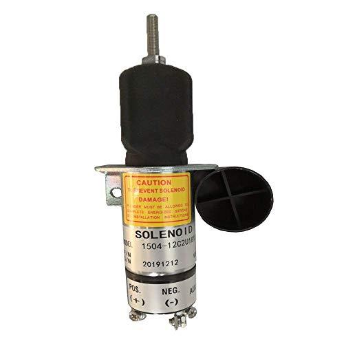 Fuel Shutoff Solenoid 1504-12C2U1B1S1A 12V for Woodward Synchro Start with 3 Terminals - KUDUPARTS