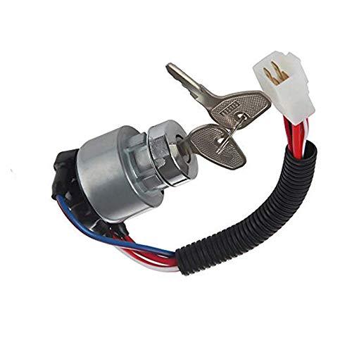 Ignition Switch 38180-31800 with 2 Keys for Kubota L1802 L2002 L2202 Tractor - KUDUPARTS