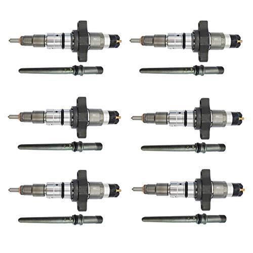 0445120238 0986435505 6PCS Fuel Injectors for 04-09 Dodge Ram Cummins 5.9L Diesel - KUDUPARTS