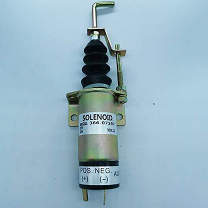 FUEL SHUT-OFF SOLENOID FITS FOR LISTER PETTER 1502-12C7U2B2S1 366-07197 SA-3405-T - KUDUPARTS