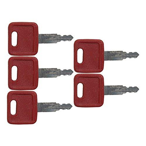 (5) Keys for John Deere & Hitachi Excavators Case Dozer Fiat New Holland H800 M1 - KUDUPARTS