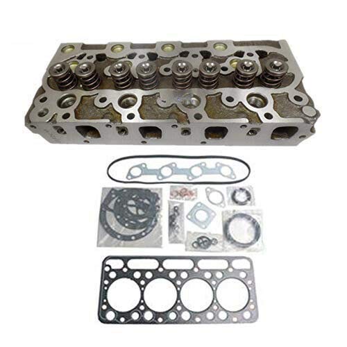 Compatible with Cylinder Head with Valves&Full Gasket Kit for Kubota Bobcat 1600 733 3023 - KUDUPARTS
