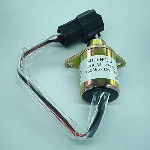 Fuel Diesel Shut Off Shutdown Solenoid 119233-77932 for YANMAR - KUDUPARTS