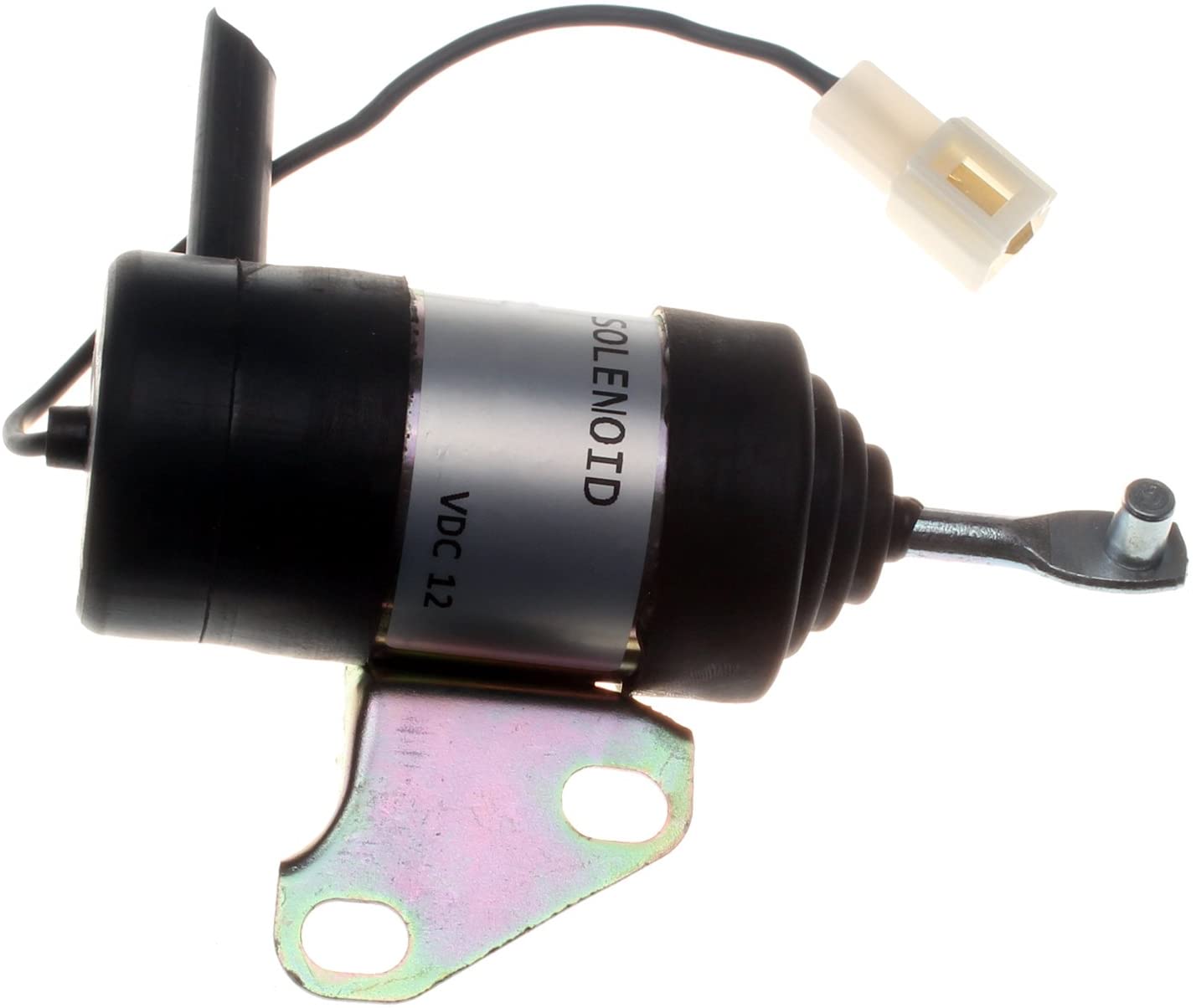 12V Fuel Shut Off Solenoid 16851-60014 16851-60010 for Kubota Mower ZD18 ZD21 ZD221 ZD323 D722 Engine with 1 Year Warranty - KUDUPARTS