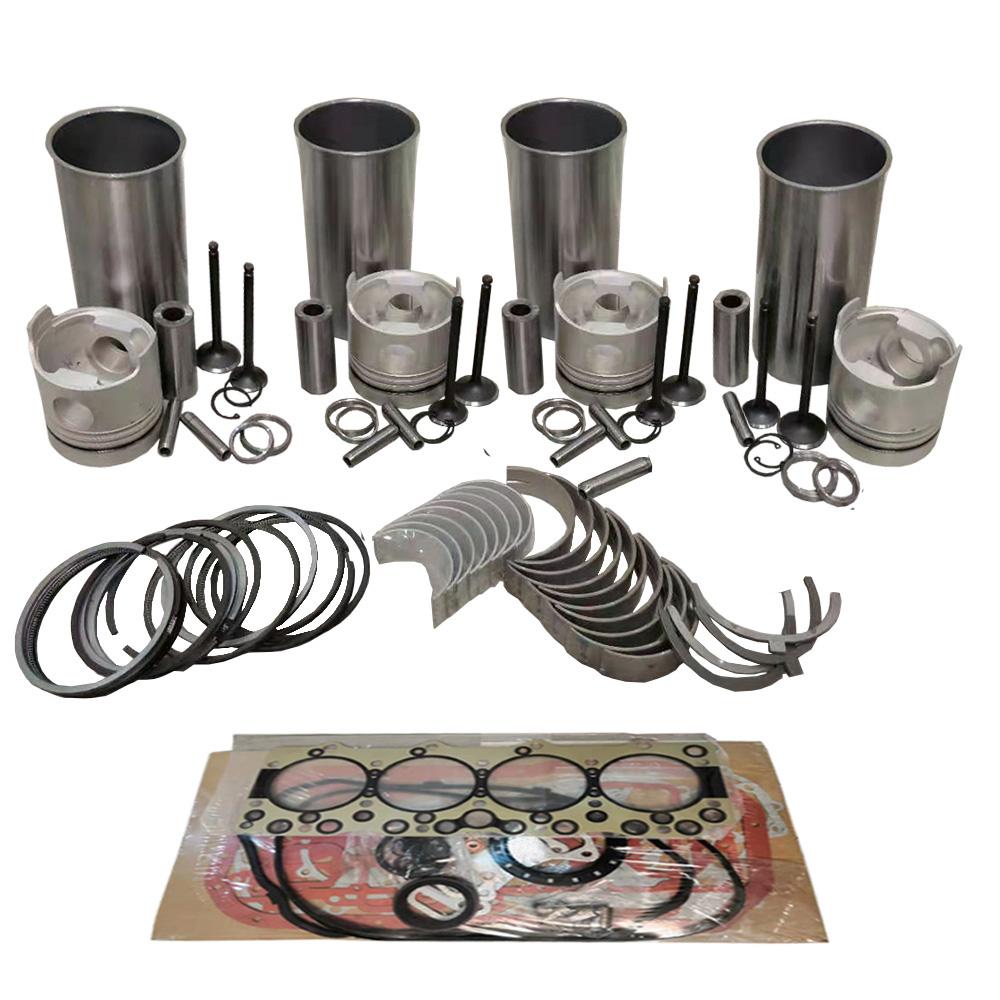 4D33 4D33T Overhaul Rebuild Kit with Liners Sleeves for Mitsubishi Engine Fuso Canter FE337 FE437 FE447 - KUDUPARTS