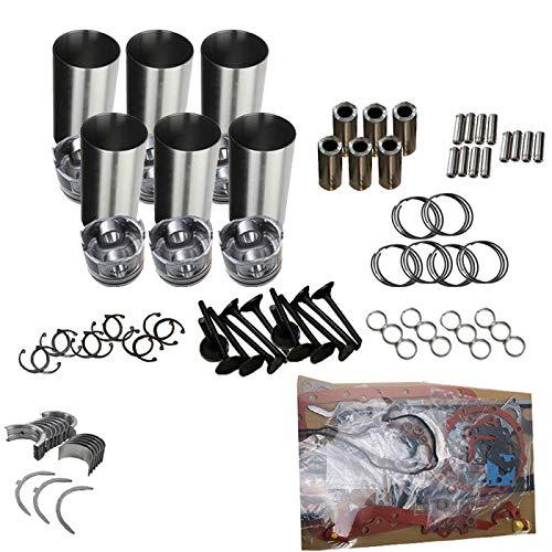 Overhaul Rebuild Kit For Mitsubishi S6S Piston+Piston Ring+Cylinder Liner+Gasket Kit - KUDUPARTS