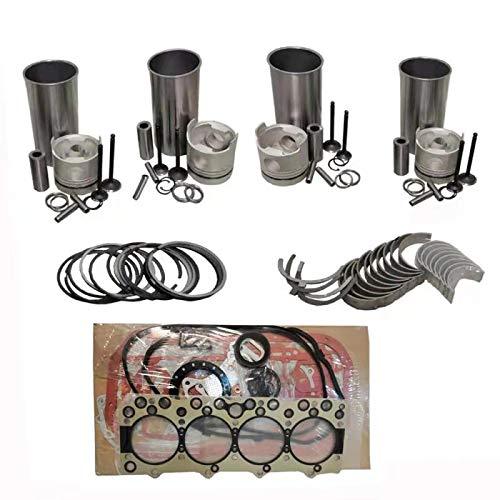 Rebuild Kit Piston Ring Liner Kit+Gasket Kit+ Bearing Set for Kubota D662 - KUDUPARTS