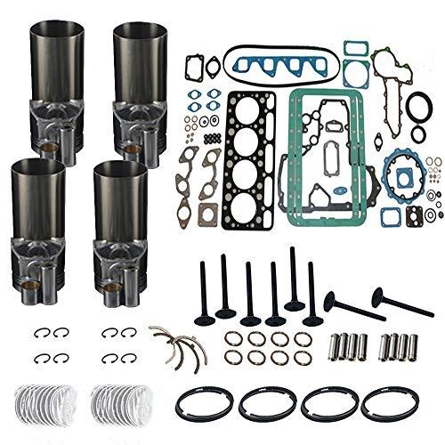 Piston + Ring + Bearing + Gasket Kit for Kubota V1305 Motor - KUDUPARTS