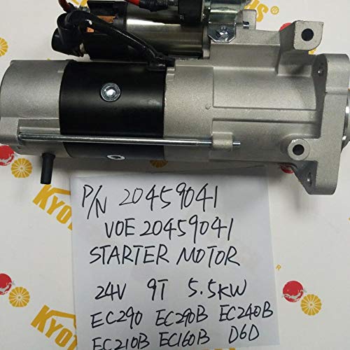 24V Starter Motor 20459041 For Volve D6D Engine EC160B EC180B EC135B EC140B EC290B EC210B EW160B EC240B EW180B EW140B EW200B EW145B Excavator - KUDUPARTS