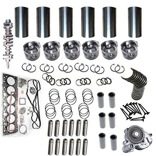 Rebuild kit + crankshaft + oil pump for Mitsubishi 6D34 6D34T - KUDUPARTS