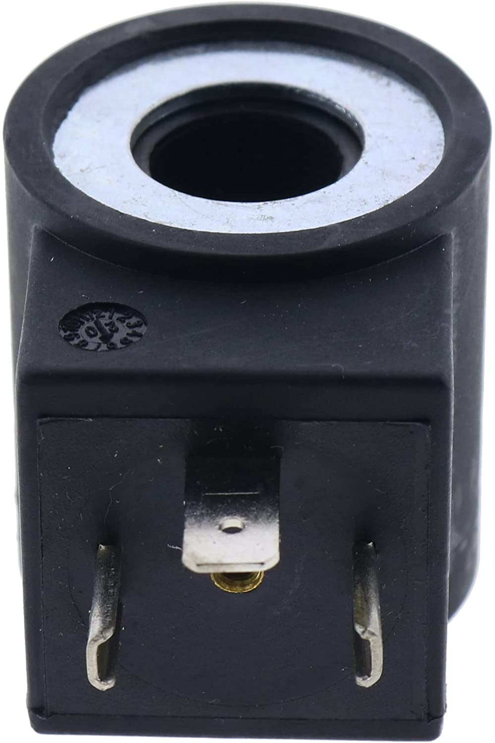 Cylindrical Solenoid Valve Coil (3/4'' Hole) 6306012 with 3 Prongs DIN Connector 24V DC Compatible with HydraForce Valve Stem Series 08 80 88 98 - KUDUPARTS