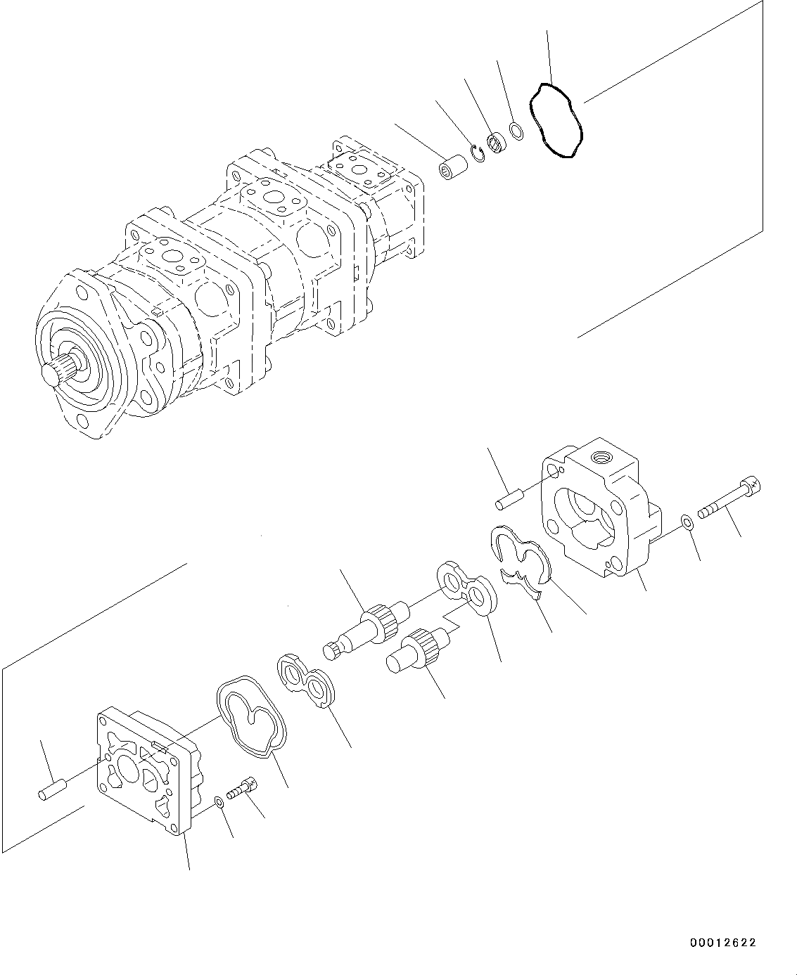 For Komatsu Wheel Loader WA200-5L WA250L-5 WA320-5L Hydraulic Oil Pump 705-41-05690 - KUDUPARTS