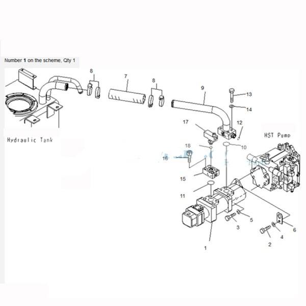 For Komatsu Wheel Loader WA200-5 WA200-5L WA200PTL-5 Hydraulic Pump 705-56-26080 - KUDUPARTS