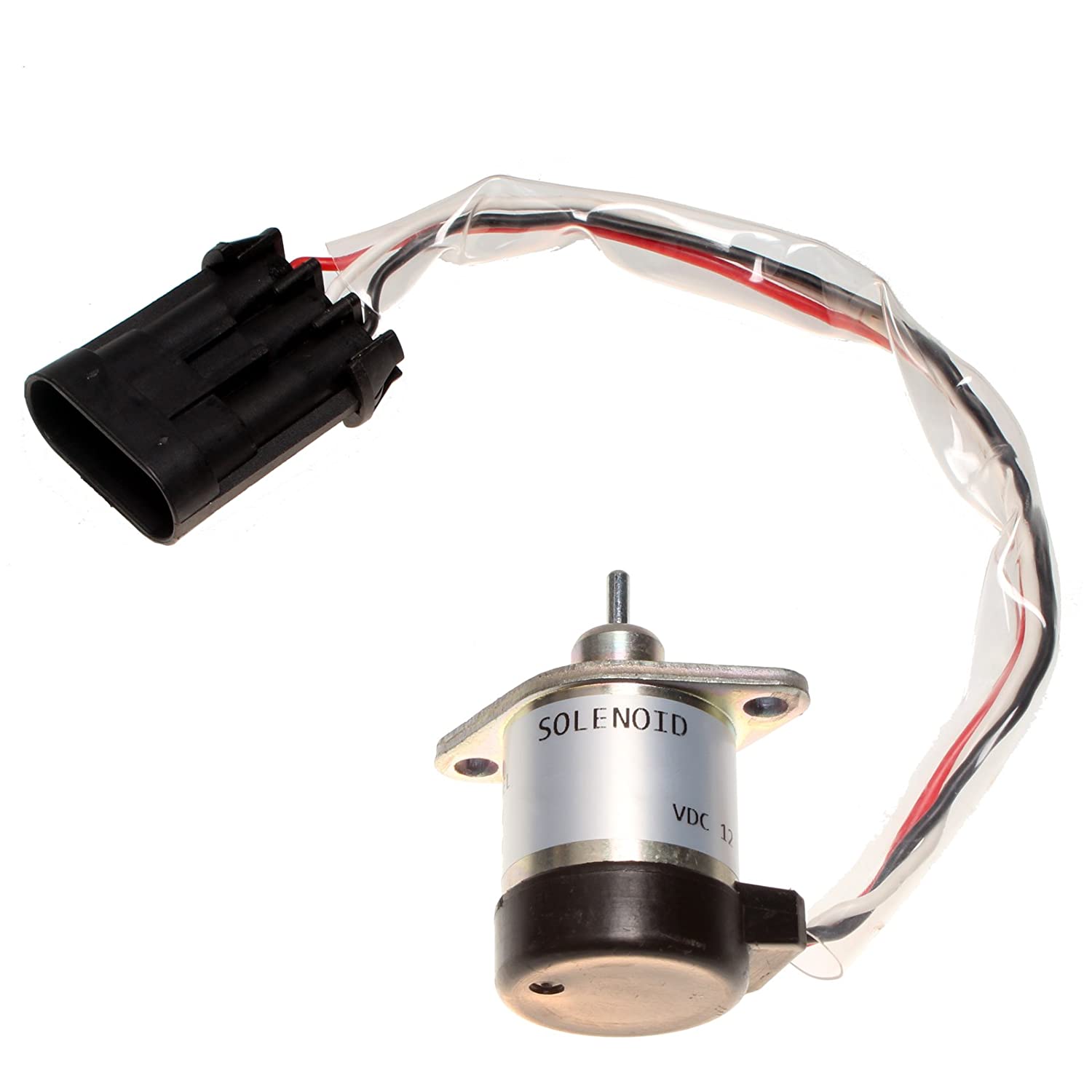 Fuel Shut Off Solenoid 6689034 Compatible with Bobcat A300 S220 S250 S300 S330 Skid Steer - KUDUPARTS