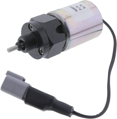 12V Throttle Solenoid U85206500 for Perkins 400 Series 403D-15 404D-22 404D-22T 404D-22TA 404F-22 EL 403F-15T GL 403D-15T GN 404D-22 GP 404D-22T GR 404D-22TA HO HR 404C-22T 185206530 - KUDUPARTS