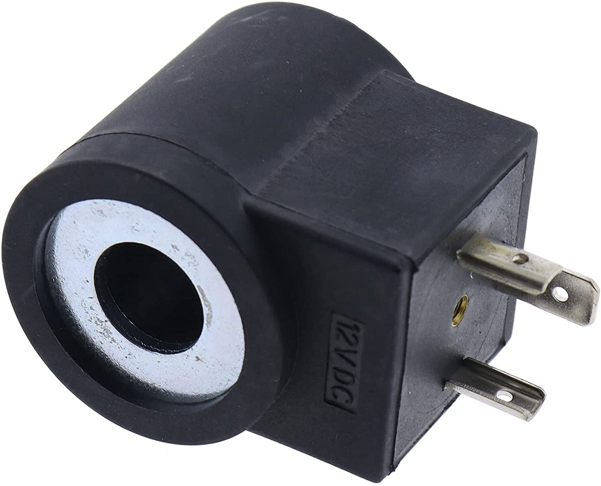 Cylindrical Solenoid Valve Coil (3/4'' Hole) 6306012 with 3 Prongs DIN Connector 24V DC Compatible with HydraForce Valve Stem Series 08 80 88 98 - KUDUPARTS