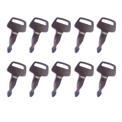 10PCS Ignition Keys 5080 compatible with IHI Mini-Excavator Marooka Chieftain 069029029 F4 - KUDUPARTS
