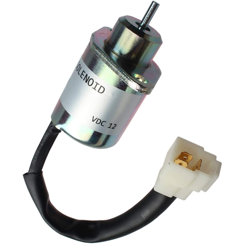 12V Fuel Shutoff Solenoid 16616-60010 Fit for Kubota BX2200 D905 D1005 D1105 V1205 - KUDUPARTS