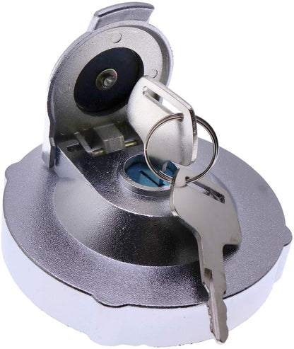 Fuel Tank Cap with 2 keys 15521-00500 compatible with Takeuchi TB016 TB015 TL250 TL120 - KUDUPARTS