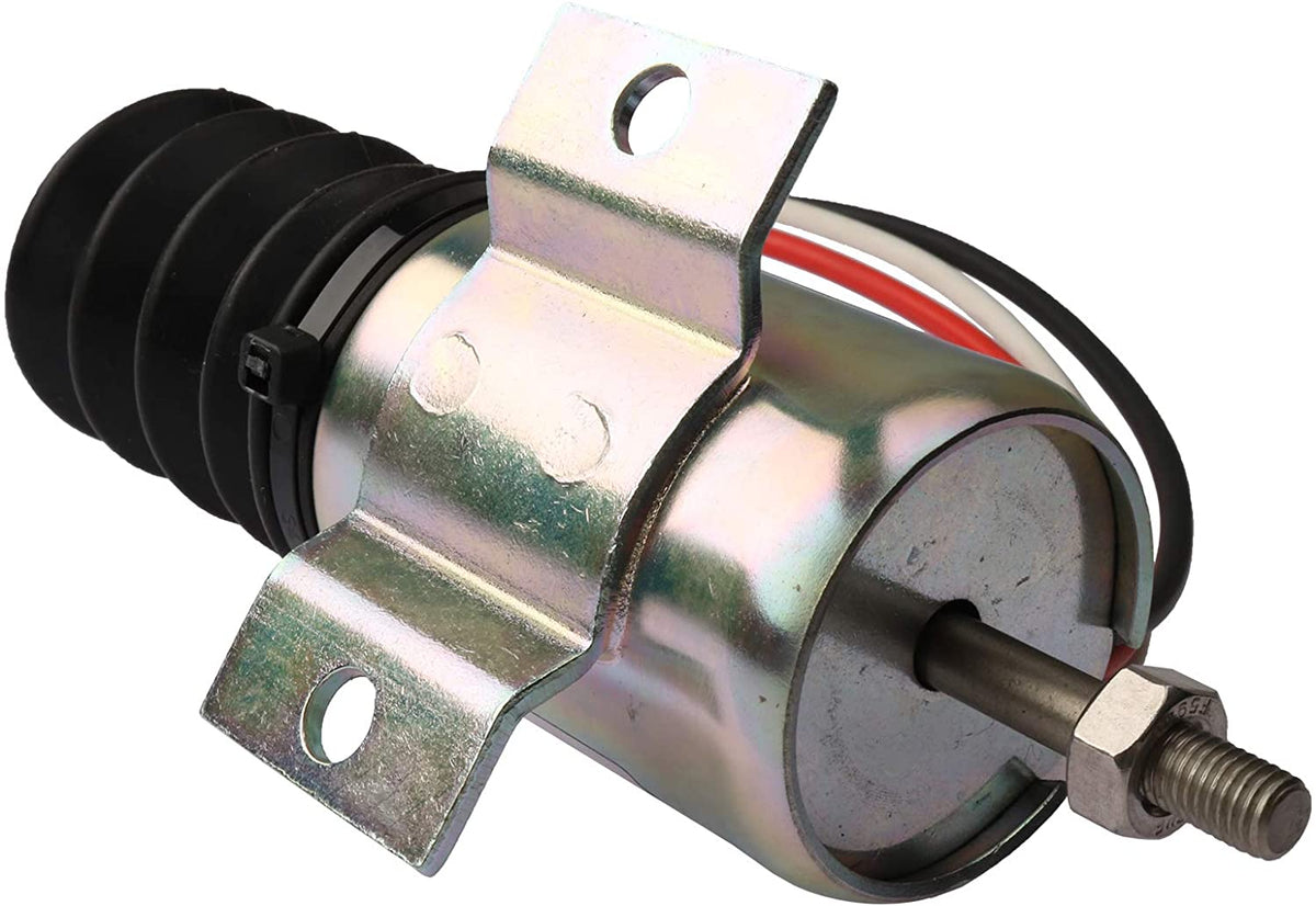 Fuel Shutoff Solenoid AT115077 for John Deere Excavator 690D - KUDUPARTS