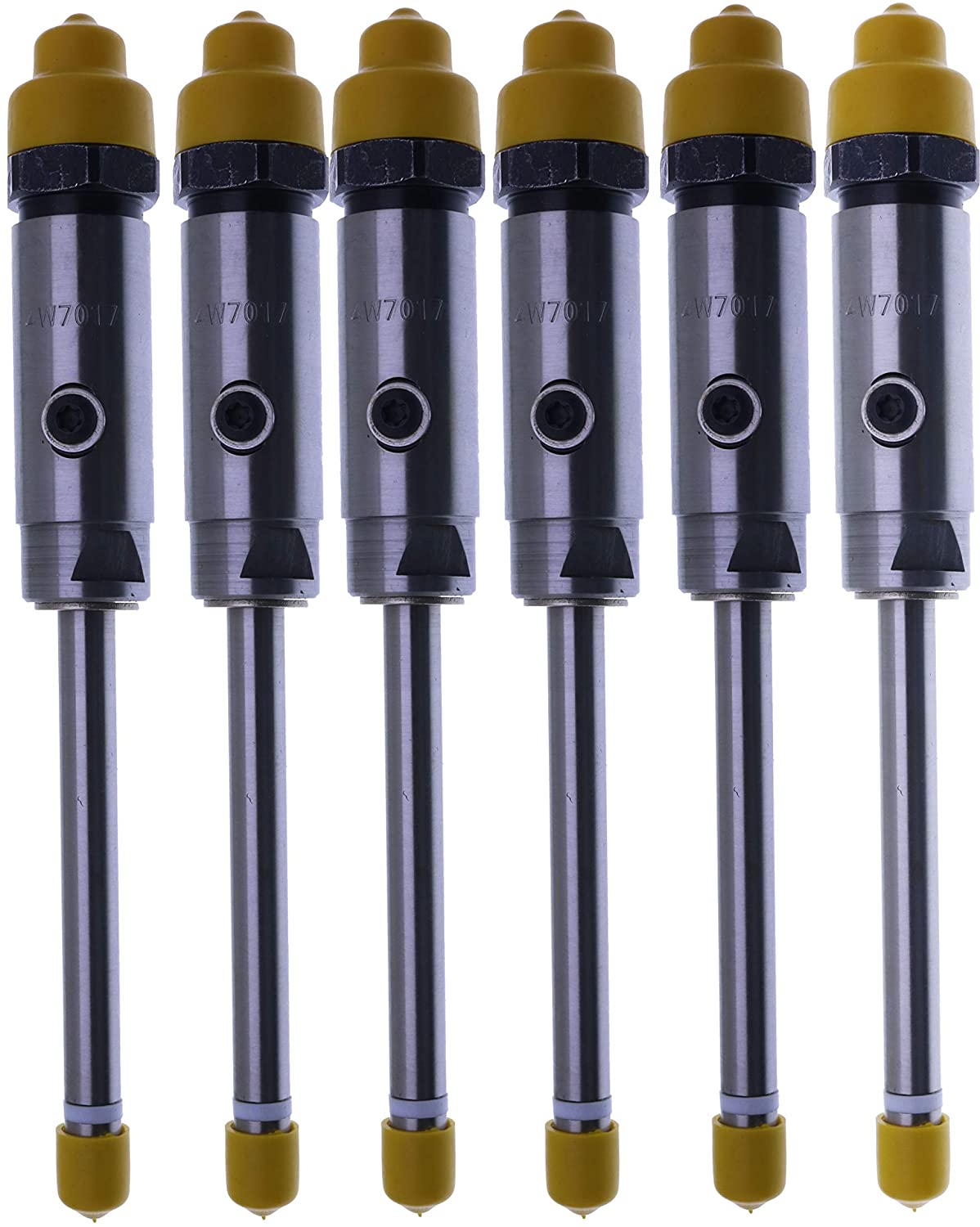 6X Fuel Injector Pencil Nozzles 4W7017 0R3421 8N7007 0R1744 for Caterpillar Cat Engine 3306 3406 3406B 3406C 3412 3408 3408B 3408C SR4 Diesel Engine Excavator 245 - KUDUPARTS