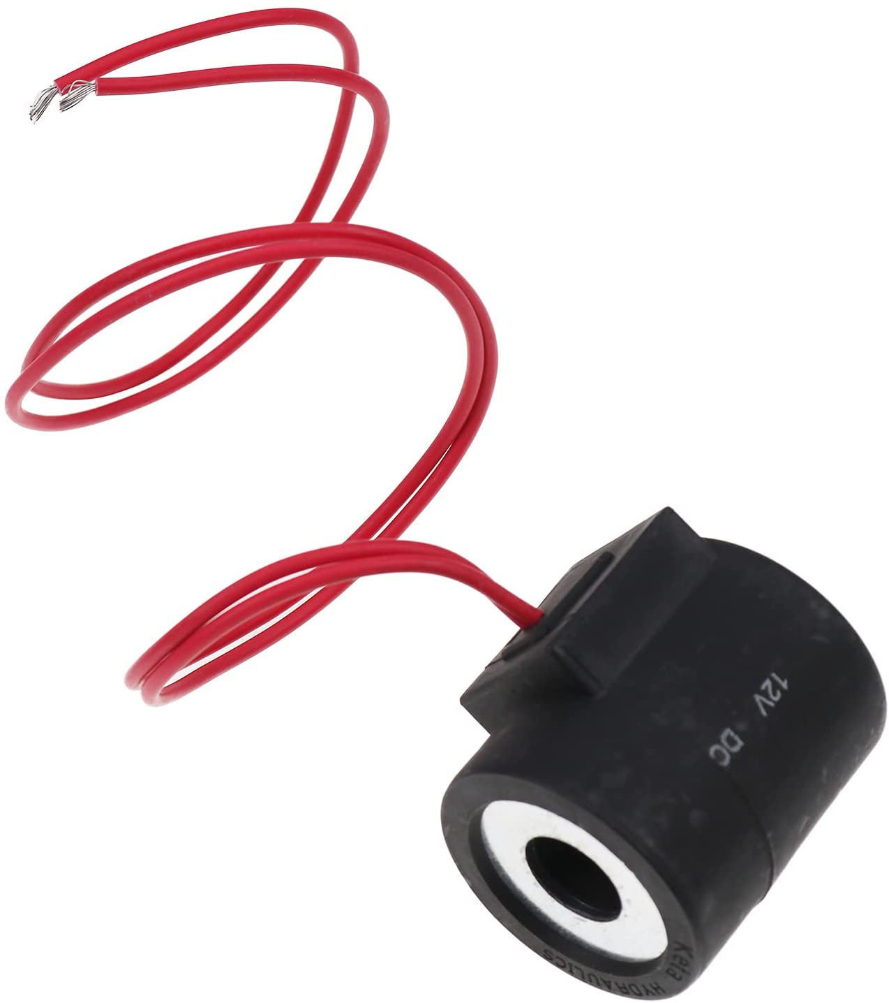 Solenoid Valve Coil with Wire 6352012 Compatible with HydraForce Stem 10, 12, 16, 38, and 58 Series 18" Wire Leads 12V Size 10 - KUDUPARTS