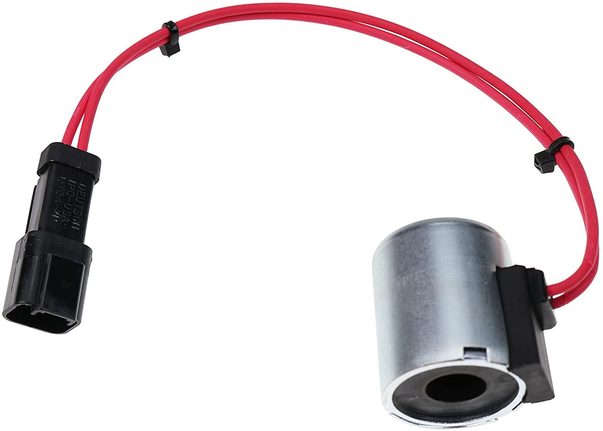 Solenoid Valve Coil 3E-8621 compatible with Caterpillar 416B 416C 416D 420D 424D 426B 426C 428B 428C 428D 430D 432D 436C 438B 438C 438D 442D 446B 446D 902 906 908 - KUDUPARTS