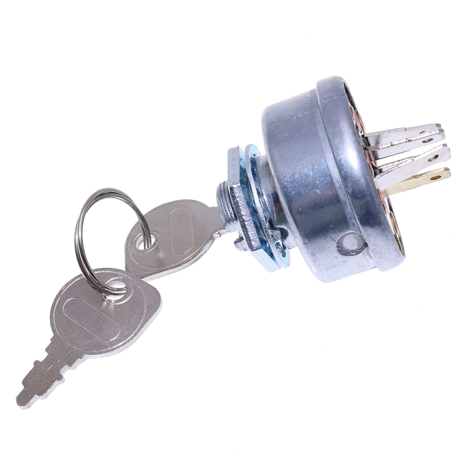 Ignition Switch & Keys AM119111 Fit for John Deere STX38 STX46 Scotts Sabre S 1642 1742 2046 1438 16/46 - KUDUPARTS