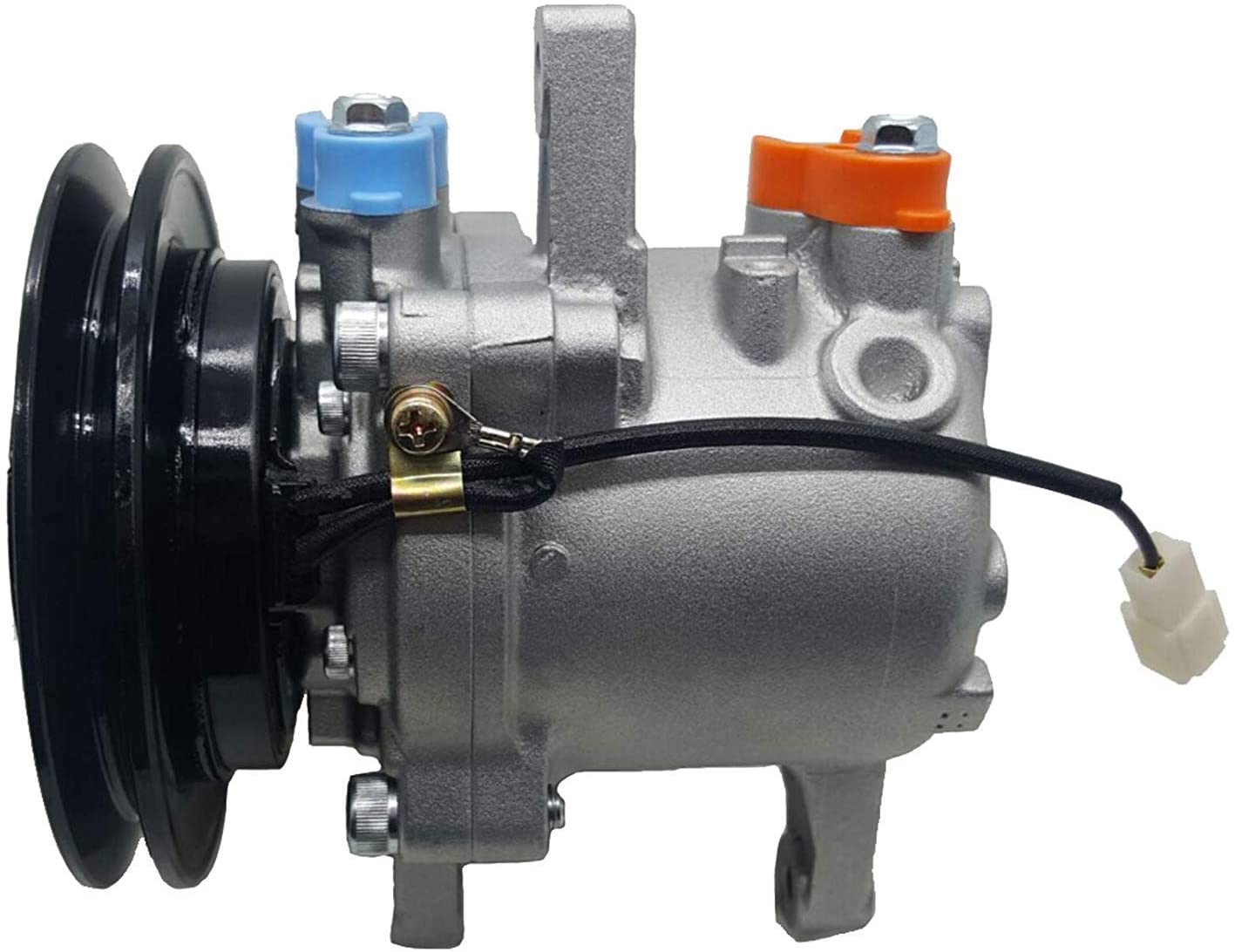 AC Compressor 3C581-50060 3C581-97590 447220-6771 447220-6750 for Kubota Tractors SV07E M108S M5040 M6040 M7040 M8540 - KUDUPARTS