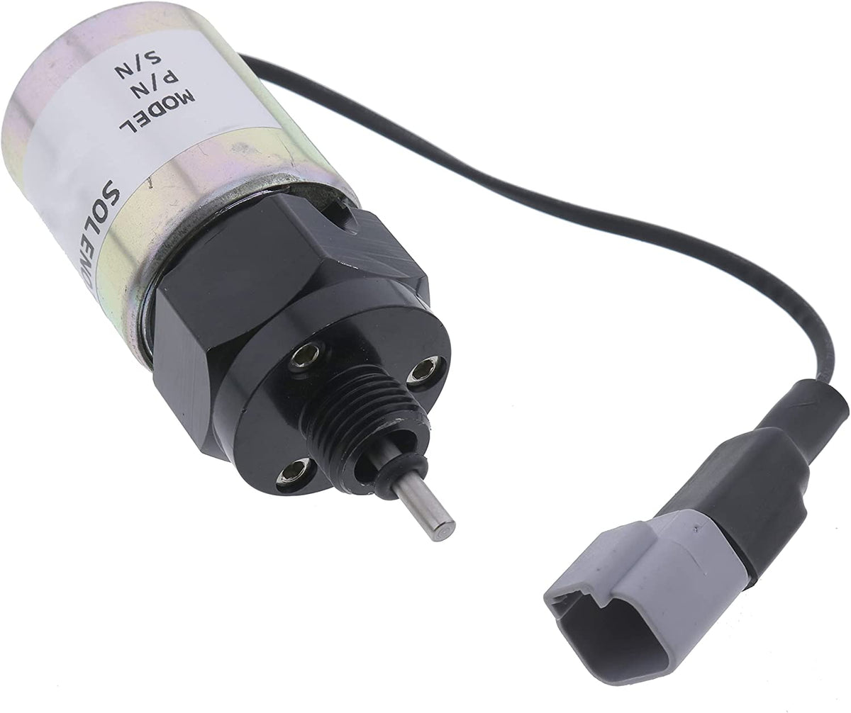 12V Throttle Solenoid U85206500 for Perkins 400 Series 403D-15 404D-22 404D-22T 404D-22TA 404F-22 EL 403F-15T GL 403D-15T GN 404D-22 GP 404D-22T GR 404D-22TA HO HR 404C-22T 185206530 - KUDUPARTS