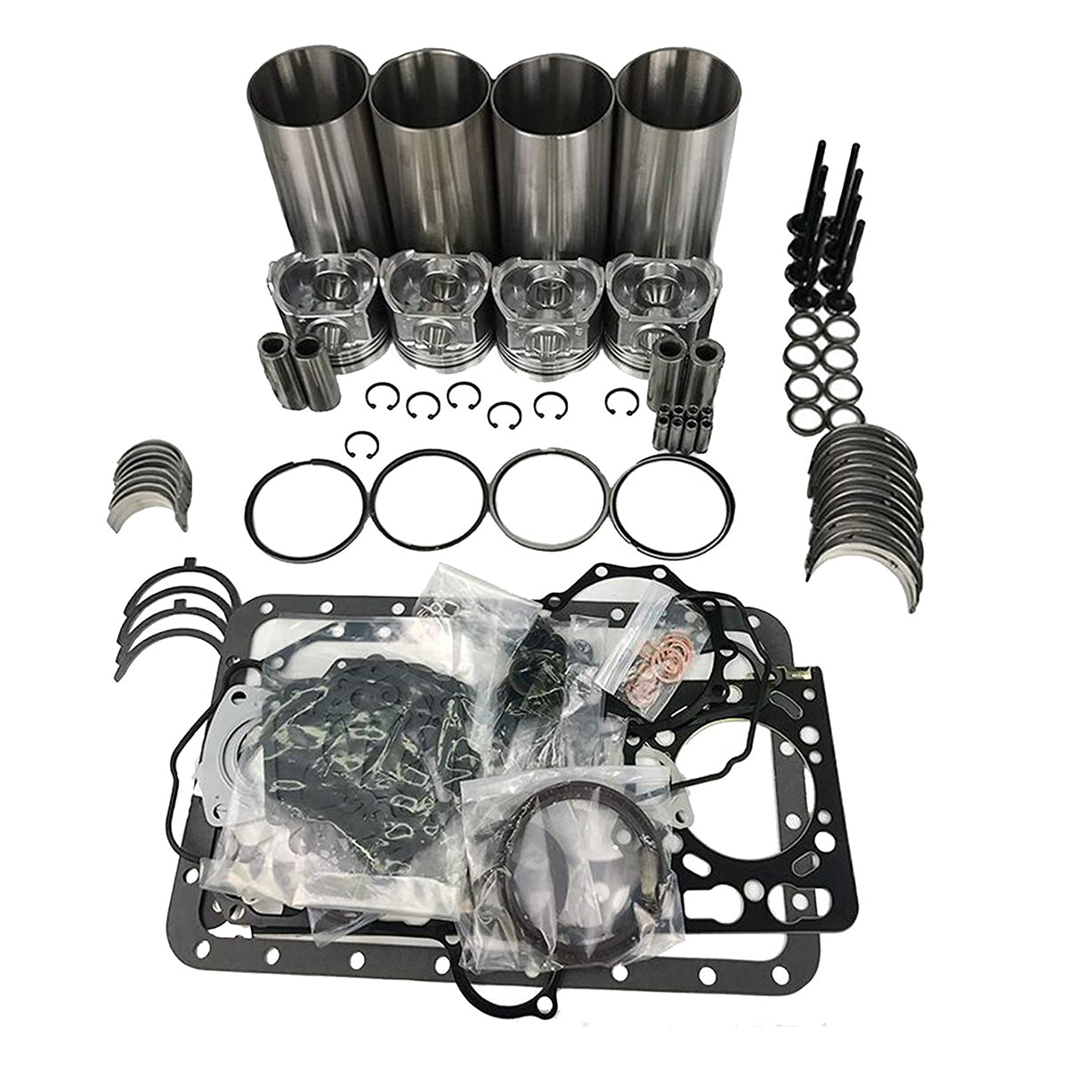 V1702 V1702A Overhaul Rebuild Kit for Kubota Engine KH90 Excavator L355DTSS 743 - KUDUPARTS