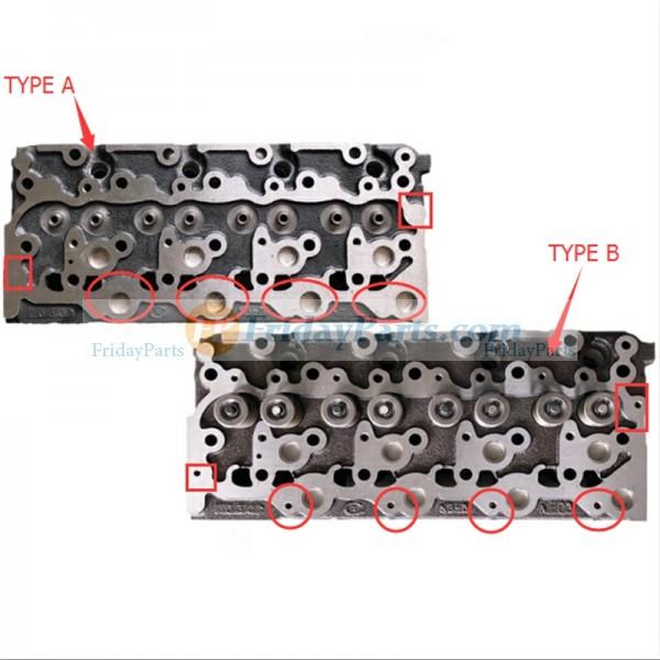 Cylinder Head 1J860-03040 with Valves for Kubota V2003-M V2203-M V2403 In-Direct Injection Engine with Gasket Kit - KUDUPARTS